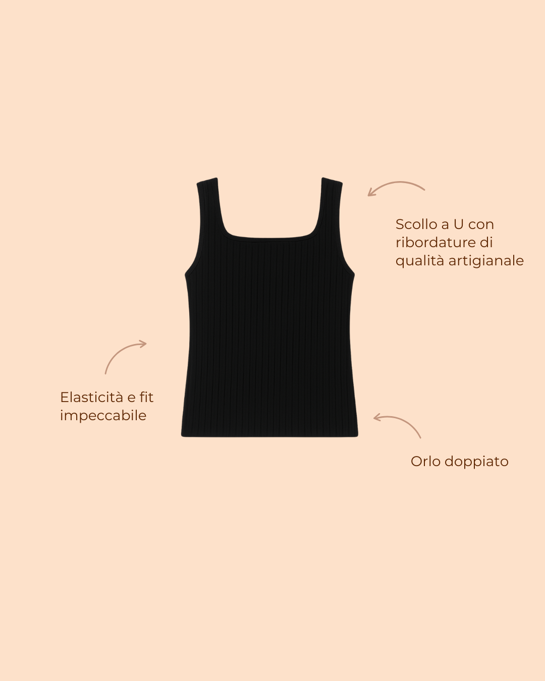 Tank Top in Jersey di Alga